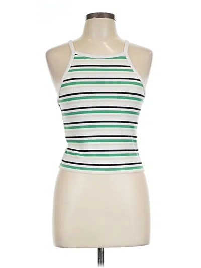 Pre-owned Alya Tank Top Green Halter Neckline Tops