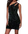 Alyce Paris Asymmetric Cutout Cocktail Dress In Chameleon In Multi