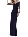 Alyce Paris Beaded Evening Gown In Black In Black