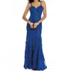 Alyce Paris Beaded Gown In Royal Blue In Blue