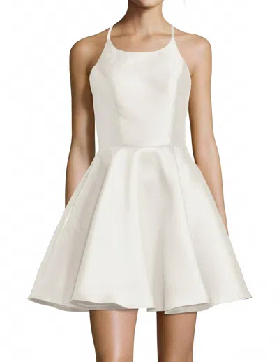 Alyce Paris Classic Halter Mini Dress In Diamond White