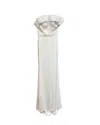 Alyce Paris Off Shoulder Fitted Gown In Diamond White In Multi