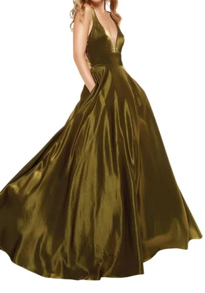 Alyce Paris Secret Dress In Olive In Green