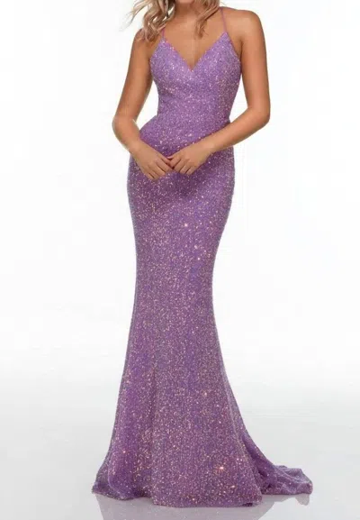 Alyce Paris Strappy Back Mermaid Dress In Unicorn In Purple