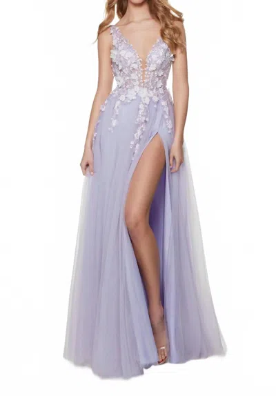 Alyce Paris Tulle Prom Dress In Lilac In Purple