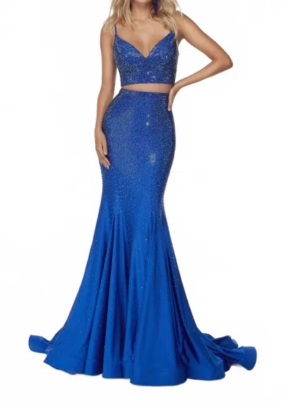 Alyce Paris Two-piece Prom Dress In Electric Blue