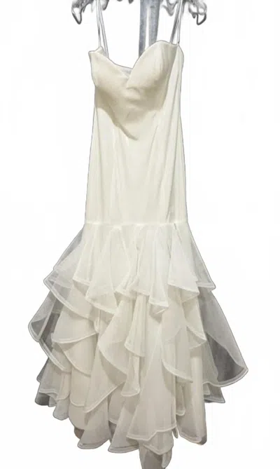 Alyce Paris Women's Strapless Mermaid Dress In Diamond White In Neutral