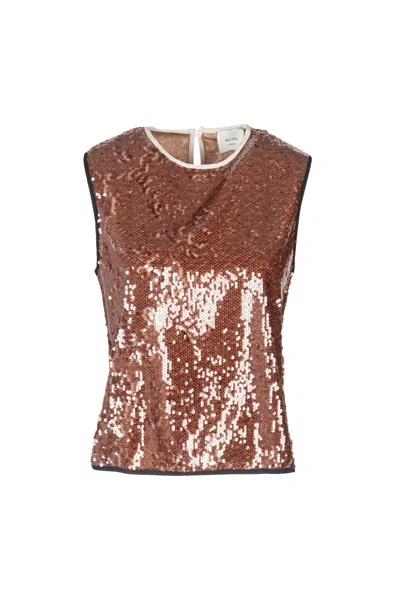 Alysi - Top - 440202 - Burnt In Brown