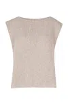 Alysi - Vest - 460759 - Tortora In Metallic