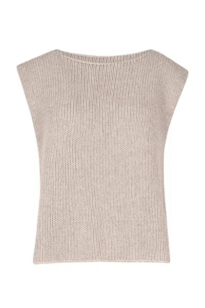 Alysi - Vest - 460759 - Tortora In Metallic