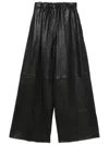 Alysi Leather Wide-leg Trousers