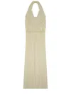 Alysi Flowing Silhouette Halter Neckline Dress In Yellow