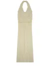 Alysi Flowing Silhouette Halter Neckline Dress In Yellow