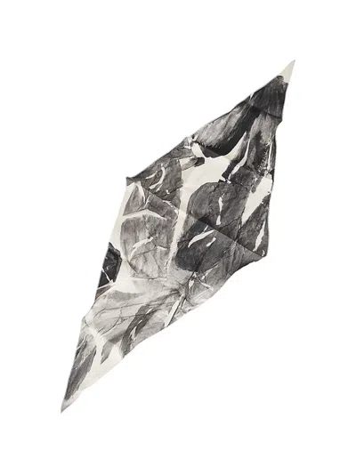 Alysi Abstract-print Scarf In Gray