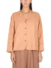Alysi Ajoure Button Front Jacket In Brown