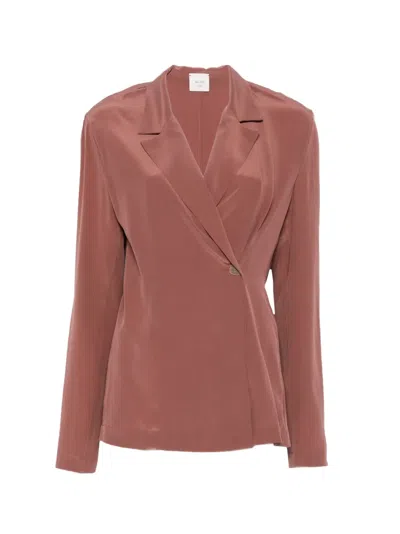 Alysi Asymmetric Blazer In Pink