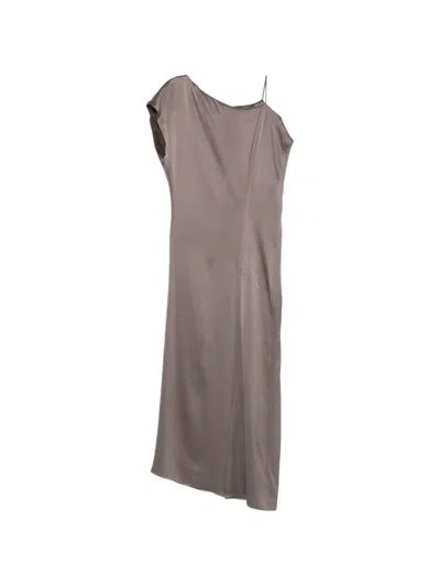 Alysi Asymmetric Midi Dress In Gray