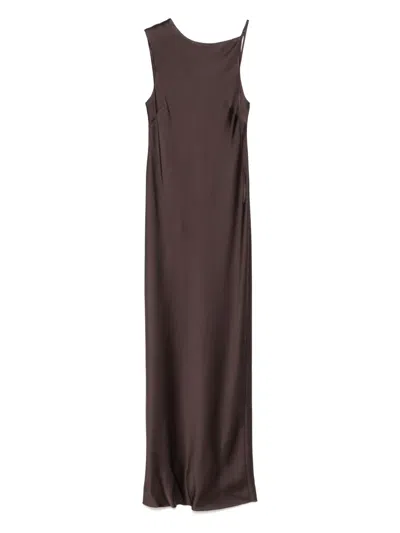 ALYSI ASYMMETRIC SATIN DRESS