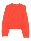 Alysi Balloon-sleeve Sweater In Orange