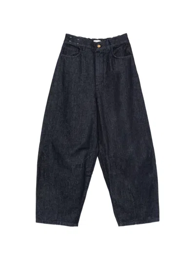 Alysi Flared Leg Denim Jeans In Blue