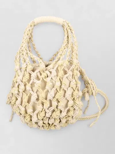 Alysi Beach Bag Knotted Top Handle Woven
