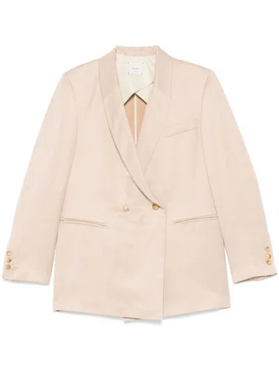 ALYSI BEIGE DOUBLE-BREASTED BLAZER