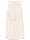 Alysi Linen Vest In Beige