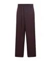 Alysi Belt Loop Casual Pants In Brown