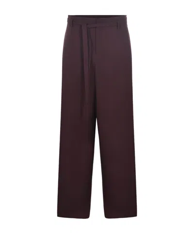 ALYSI ALYSI BELTED WIDE LEG TROUSERS