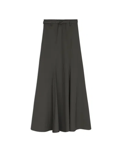 Alysi Belted Midi Skirt In Black