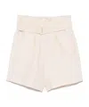 Alysi Linen Bermuda Shorts In White