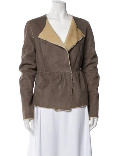 Pre-owned Alysi Biker Jacket In Neutrals