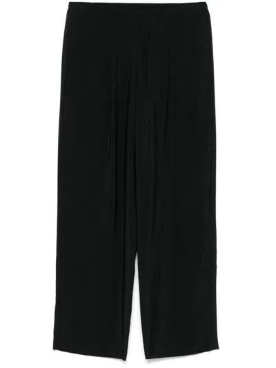 Alysi Black Blend Wide-leg Trousers