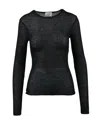 Alysi Black Viscose-wool Brushed Underjacket In Black