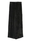 Alysi Wide-leg Velvet Trousers In Black