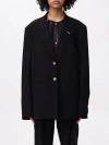 ALYSI BLAZER ALYSI WOMAN COLOR BLACK,G50707002