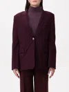 Alysi Single-breasted Blazer In Burgunderrot