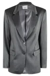 Alysi Single-breasted Blazer In Gray