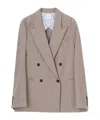 Alysi Blazer Over Double Breasted Virgin Wool Sage In Green