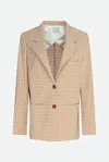 Alysi Blazer Quadretti Curry In Multi
