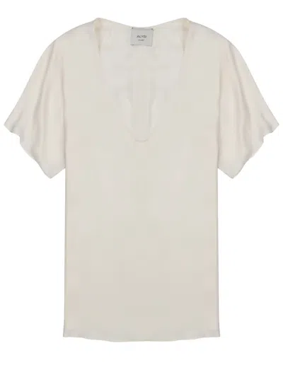 Alysi Silk Twill Blouse For Women In Multi
