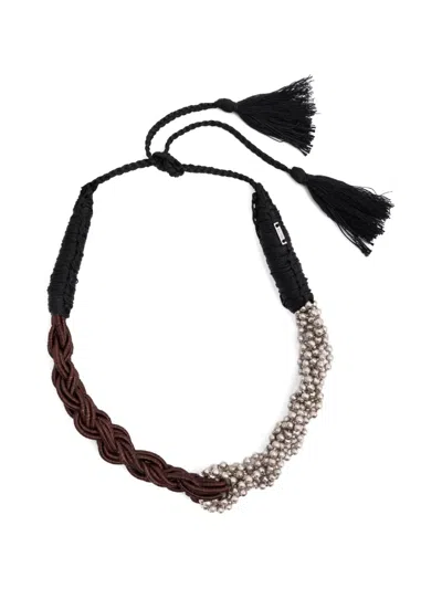 Alysi Braided Beaded Necklace In Multi