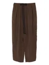 Alysi Pleated Detail Track Pants In Brown
