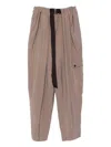 Alysi Pleated Detail Track Pants In Brown