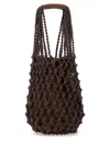Alysi Mesh Tote Bag In Brown