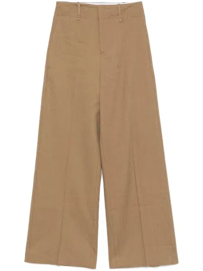 Alysi Brown Straight Trousers