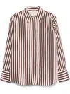 Alysi Cotton Blend Striped Shirt