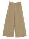 Alysi Belt Loop Casual Pants In Brown