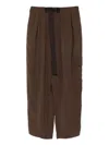 Alysi Pleated Detail Track Pants In Brown
