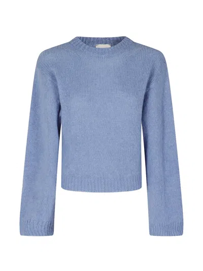Alysi Brushed-knit Sweater In Blue